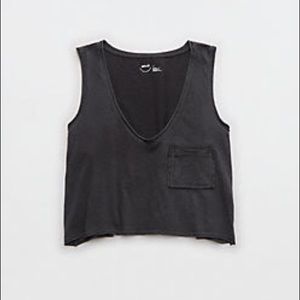 Aerie V-neck Cropped Tank Top